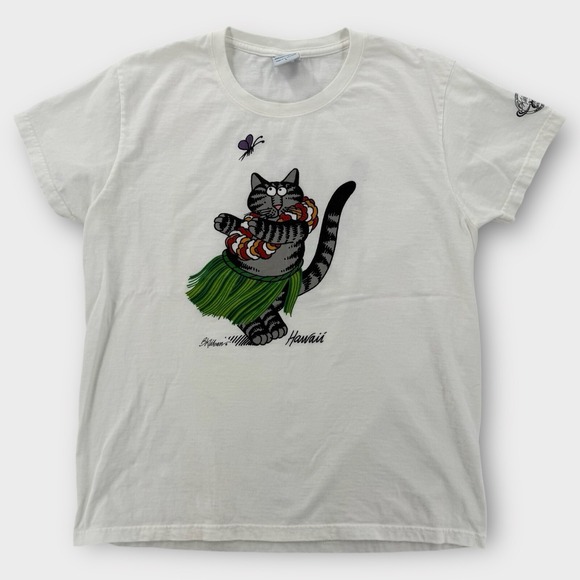 Crazy Dog T-Shirts Other - Crazy Shirts B Kliban Cats T Shirt Mens Large Hula Dancer Hawaiian Double Sided